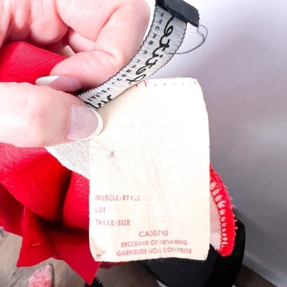 Vintage 70s Red Cropped Funky Retro Blouse Top - Picture 5 of 8